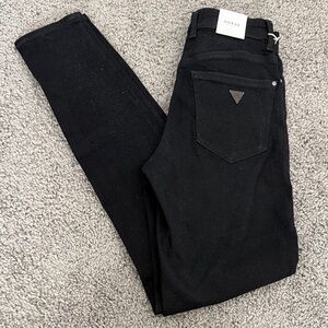 GUESS 1981‎ Black Sparkle Skinny Jeans Women's Size 24 Glitter Denim